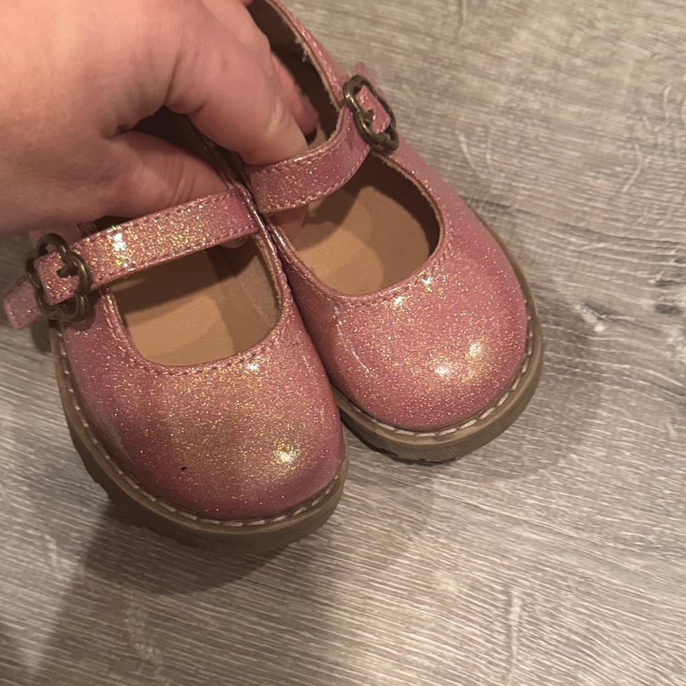 Old Navy Glittery Pink Mary Jane Shoes - Picture 5 of 5